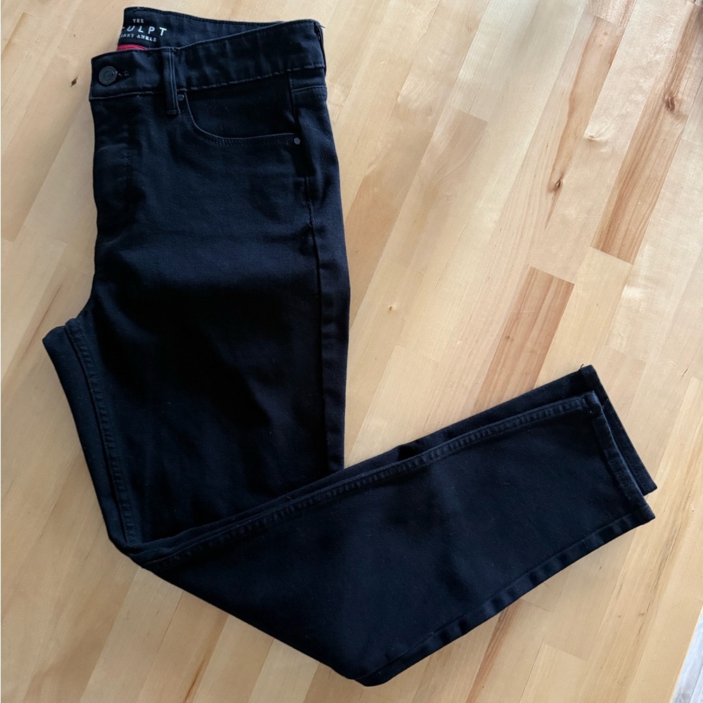 White House Black Market Sculpt Skinny Ankle Jeans Black Size 4 EUC - Picture 4 of 7
